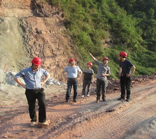 董蜀良、汪輝德到蟠龍湖水庫項目部檢查指導工作