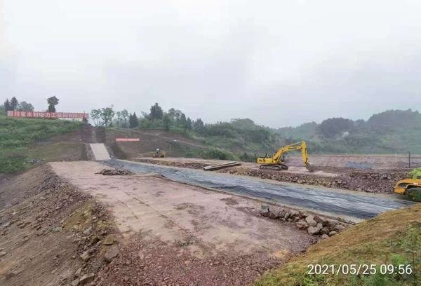 土地灘水庫樞紐及補水工程順利達到防洪度汛高程