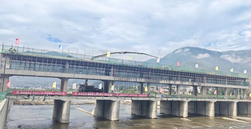 冕寧縣紅旗堰灌區(qū)項目閘房完成最后一倉澆筑